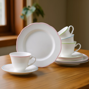 Colorful 12-Piece Modern Ceramic Durable Coffee Service <b>Set</b> for Afternoon <b>Tea</b> - Product Image 3