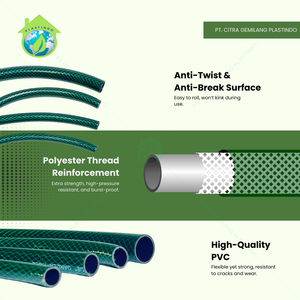 Tuyau d'arrosage 50 mètres 1 pouce en caoutchouc flexible robuste extérieur 2 mm d'épaisseur vert anti-moisson haute pression enroulable agricole - Product Image 5