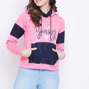 Sweat à capuche femme décontracté de couleur unie, nouveauté Offre Spéciale, vente en gros, sweat à capuche femme avec logo personnalisé - Product Image 2