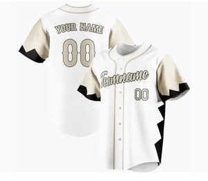 Design personnalisé de haute qualité broderie lettre Sublimation Baseball Softball chemise col en V hommes équipe nom Baseball Jersey SI-BSJ-02 - Product Image 3