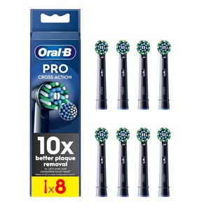 Cabezal de cepillo de dientes eléctrico Oral-B Pro Cross Action, con cerdas anguladas para una eliminación más profunda de la placa, paquete de 8 - Product Image 1