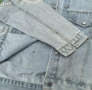 2025 Women Denim Jacket High Quality Women Denim Jacket Distressed Ripped Design Sustainable with <b>Fur</b> Wholesale Pricing - Product Image 4