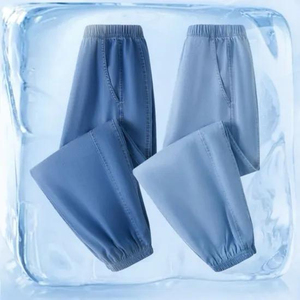 Pantalones Casuales Tipo Farol de Algodón 100% Anti-Mosquitos para Niños, Primavera Verano, Decoración con Botones, Transpirables - Product Image 4