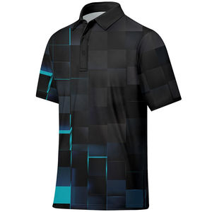 Polo en coton à manches courtes personnalisé pour homme Taille XL Motif solide Teint uni brodé Impression de logos Fourniture en usine OEM - Product Image 2