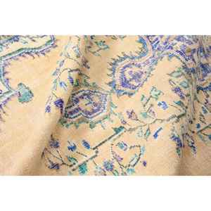 Alfombra Turca Vintage, Alfombra Grande de 5.3x8.4 pies, Alfombra de Lana Azul Beige Estilo Suroeste - Product Image 5