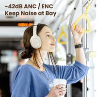 Auriculares Haylou S35 ANC con Reducción de Ruido y Llamadas HD, Estéreo Inalámbrico Verdadero, Portátiles, Bluetooth, para Música y Juegos, Originales con LED