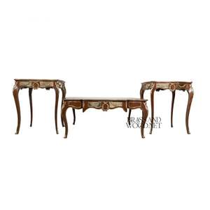 Juego de Mesa de Centro y Mesa Auxiliar de Madera Ornamentada de Lujo - Product Image 2