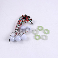 Éclairage LED Pixel 3 points 30mm PC 5050 SMD RGB 12V IP67 pour manèges de parc d'attractions, à changement de couleur