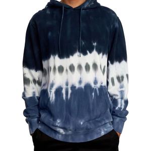 Mens Blue White Tie Dye Gradient Hoodie Pullover Sweatshirt Soft Comfy Casual <b>Streetwear</b> Fashion Wholesale - Product Image 1