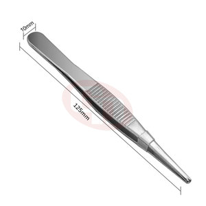 Fórceps de tejido de calidad superior Fórceps de tejido de instrumentos médicos de acero inoxidable estándar recto - Product Image 2