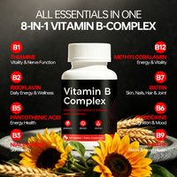 Capsules de complexe de vitamines B avec B12, choline, magnésium pour adultes, énergie, cerveau, humeur, santé, complément alimentaire OEM
