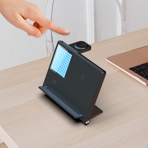 Estación de <span class=keywords><strong>carga</strong></span> plegable 3 en 1 con soporte de cargador inalámbrico rápido LED de 15W para iPhone 15 14 13 12 11 para Apple Watch <span class=keywords><strong>9</strong></span> 8 7 6 5 Pro PD - Product Image 5