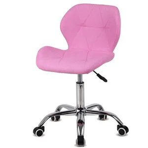 Mobilier de salle à manger Source fabricant levage rotatif PU motif diamant rose chaise de bureau d'attente commerciale