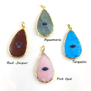 จี้สร้อยคอทองแดงชุบด้วยไฟฟ้าขนาด40x25มม. สวยงามเครื่องประดับอัญมณีแฟชั่นขายส่งสำหรับงานแต่งงาน - Product Image 4