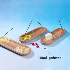 Hot Selling Handmade Natural Wooden Painted Design <b>Incense</b> Stick Holder New Style Trendy Look <b>Incense</b> Stick Holder - Product Image 5