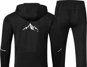 Ensemble jogging personnalisé à capuche uni |   Tenue d'hiver en molleton 100% coton |   Respirant et antibactérien |   Service OEM |   Personnalisé - Product Image 4