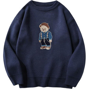 Men Winter Hooded Knitted Sweatshirt with <b>Cute</b> <b>Bear</b> Design Regular Fit Soft Fabric Breathable & Quick Dry Casual Wear - Product Image 1