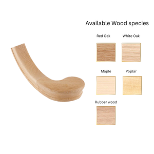 FSC Roble Rojo de Alta Calidad, Accesorio de Pasamanos de Goma para Escalera Externa Interna, Marca EFS, OEM ODM, 7246 - Product Image 5