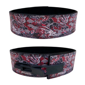 Cinturón de cuero GAF para hombres y mujeres, levantamiento de potencia de cuero de vaca con hebilla de palanca de acero, soporte inferior para la espalda, gimnasio, Fitness, logotipo personalizable - Product Image 4