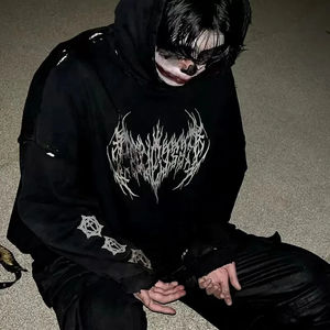 Men's Custom Design Hoodie Streetwear Fashion Baggy with Logo Embroidery Men's Casual Hoodie with Oversized Style - Product Image 5