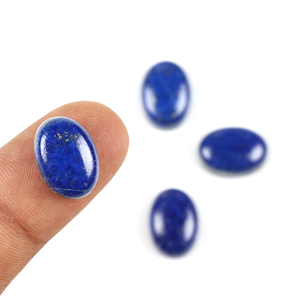 Venta al por mayor lapislázuli azul natural 10x14mm corte ovalado parte posterior plana calibrado cabujón suelto para la fabricación de joyas proveedor directo - Product Image 6