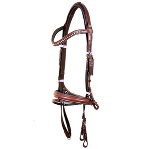 EW IGN esign-hebilla de cuero genuino, brida de carreras de caballos con color negro de acolchado suave totalmente cosido - Product Image 5