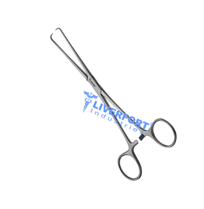 Fórceps de tenáculo uterino BARRETT, 7-1/4 "(18,4 cm), instrumentos quirúrgicos ginecológicos rectos de acero inoxidable - Product Image 1