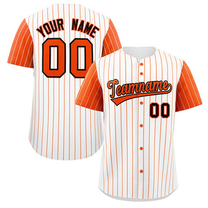 Uniformes de béisbol para adultos de gran tamaño, camisetas con logotipo de impresión Digital personalizado, camisetas a rayas, transpirables, 100% poliéster, antibacteriano - Product Image 1