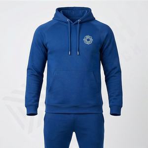 New Men Winter Tracksuit Custom <b>Hoodie</b> 100% Cotton Breathable Fabric Customized Logo Lightweight <b>Running</b> Outdoor Sport Set - Product Image 1
