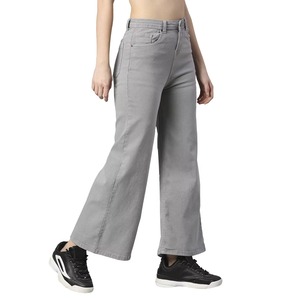 Jeans de Mujer a Precio de Fábrica, Cintura Alta, Corte Holgado, Pierna Ancha, Estilo Vintage con Roturas, para Uso Diario - Product Image 2