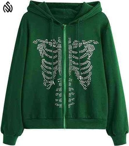 เสื้อฮู้ดมีซิปสำหรับผู้ชายดีไซน์ใหม่สีทึบดีไซน์โลโก้ - Product Image 1