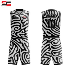 Kit de uniformes de baloncesto, uniformes de baloncesto sublimados, camisetas, pantalones cortos, aparejos bordados, uniformes de baloncesto de sarga - Product Image 2