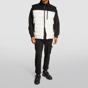 หนาเบาะปักเป้าปักเป้าเสื้อกั๊กสีขาวสีดําเสื้อกั๊กฤดูหนาวเสื้อกั๊กผู้ชายผู้หญิงแฟชั่นกลางแจ้งเสื้อผ้าสบายๆ - Product Image 4