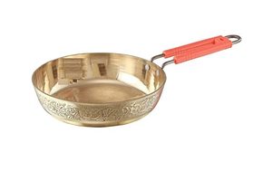 <b>Indian</b> Traditional Heavy Pure Copper Round Cooking Cookware Kitchen Utensil <b>Pots</b> & <b>Pan</b> for Gas Stove Cooking Use Fry <b>Pan</b> - Product Image 2