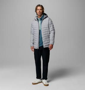 แจ็คเก็ตพัฟเฟอร์กันลมสีเทาแบบสบายๆ สำหรับฤดูหนาว ผลิตในปากีสถาน พร้อมโลโก้สั่งทำพิเศษ มีกระเป๋า - Product Image 6