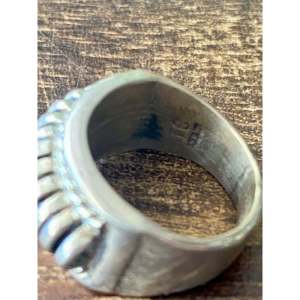 Bague Navajo en argent sterling taille 5.25 - Bijou bohème en pierre naturelle - Product Image 5