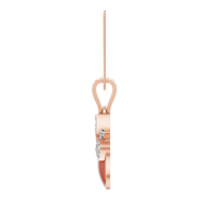 Bijoux fins personnalisables pour femmes pendentif rond en pierre orange avec feuille de diamant en or véritable 14 carats 18 carats OEM ODM Inde pour enfants