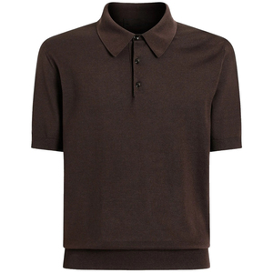 T-shirt polo à manches courtes pour homme Poignets côtelés de haute qualité à séchage rapide Logo personnalisé brodé sur un tricot - Product Image 1