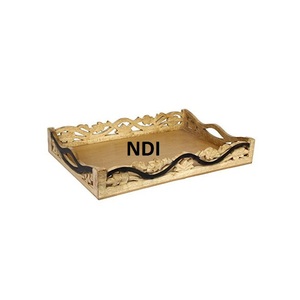 Design fait à la main Vaisselle Traiteur Plateaux de Service Finition Naturelle Collations Doux Plateau de Service en Bois Fournisseur par l'Inde - Product Image 1