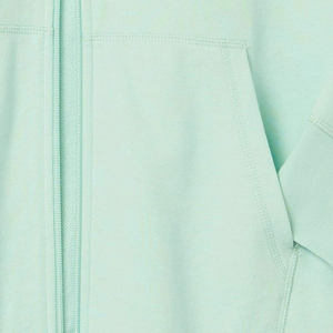 Sweat-shirt à capuche zippé vert menthe pour homme, coupe classique, couleur unie, en molleton décontracté, idéal pour l'automne - Product Image 3