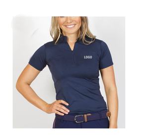 Camisetas de manga corta para montar a caballo para mujer, polo ecuestre, capa base - Product Image 1