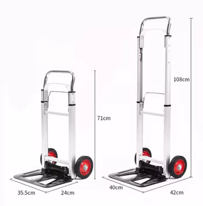 Carretilla de Mano Plegable Personalizable OEM con Capacidad de 100 kg – Carro Industrial Portátil de Aleación de Aluminio de Dos Ruedas con Ruedas de Goma - Product Image 1