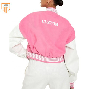 Veste de Sport de base-ball Vintage pour femmes, veste d'université Active avec fermeture éclair - Product Image 2