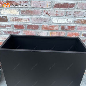 Jardinière en acier galvanisé noir de 110 L avec design de style américain, pour la maison et le jardin, structure robuste - Product Image 6