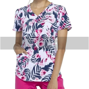 Ensemble de blouses d'infirmière unisexe Fuji imprimées à col en V, uniformes d'hôpital, travail dentaire, taille XL, résistantes à la chaleur, taille plus, blouses d'infirmière pour femmes - Product Image 5