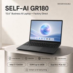 מחשב נייד עסקי Selfais GR180 בגודל 15.6 אינץ' עם בינה מלאכותית מובנית, 12 כלים בינה מלאכותית ב-1 + 52 מאמרי ידע, מעבד Intel <span class=keywords><strong>Core</strong></span> <span class=keywords><strong>i7</strong></span>-13650H - Product Image 5