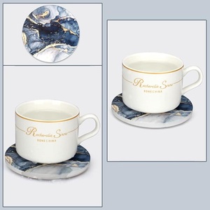 Sous-verres de décoration de table de vente chaude en dessous de verre en marbre blanc naturel avec support sous-verres absorbant l'eau au meilleur prix - Product Image 5