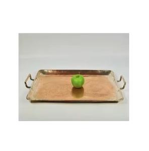 Plateau de service en cuivre, artisanat fait main, plateau en cuivre de bonne qualité, ensemble de trois, décoration de table, plateaux vintage en vrac - Product Image 6