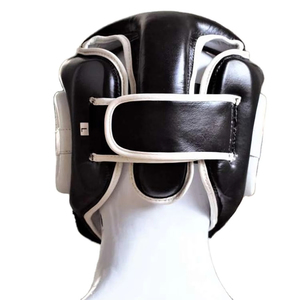 Protecteur de tête de boxe MMA personnalisé équipement de tête de sport musculation masque détachable protège-tête en cuir véritable - Product Image 3