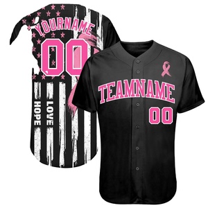Maillots de baseball personnalisés en gros 2026 Nouveaux modèles cousus Américains Adultes Unisexe 100% Polyester Séchage rapide Col en V Impression numérique - Product Image 3